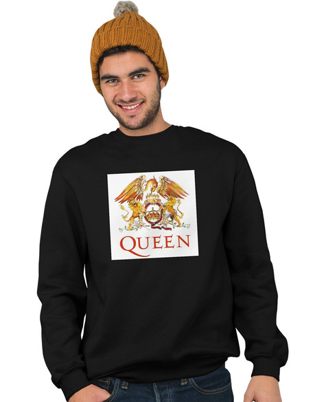 Bluza z naszywką Queen logo white