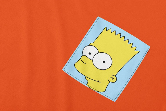 Koszulka z kieszonką BART SIMPSON FACE