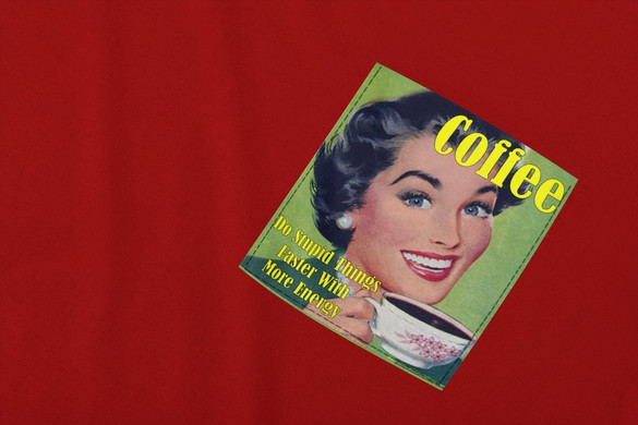 Koszulka z kieszonką COFFEE