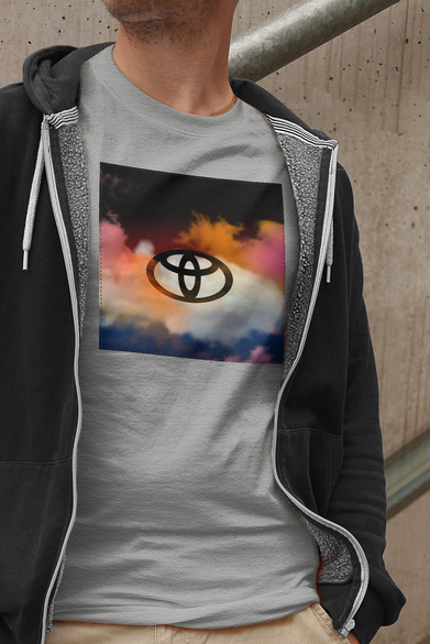 Koszulka z naszywką Toyota logo colourful