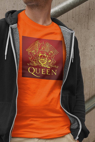 Koszulka z naszywką Queen logo red
