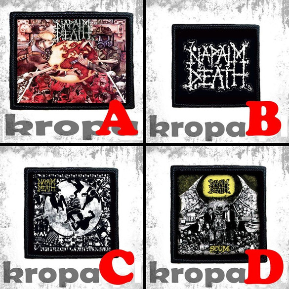 Naszywka NAPALM DEATH 8 X 8 cm Dużo Wzorów!