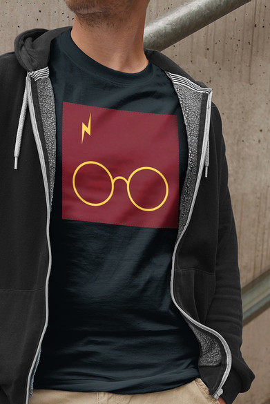 Koszulka z naszywką  Harry Potter glasses