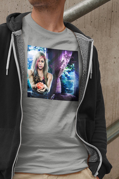 Koszulka z naszywką Avril Lavigne rose