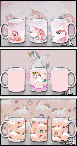 JEDNOROŻCE Zestaw poduszka kubek WZORY+GRATIS