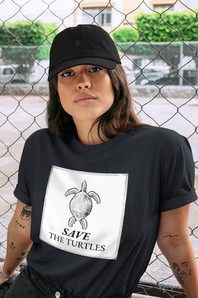 Koszulka z naszywką Save The Turtles