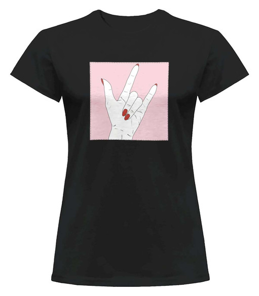 Bluzka damska z naszywką Sweet Metal Gesture