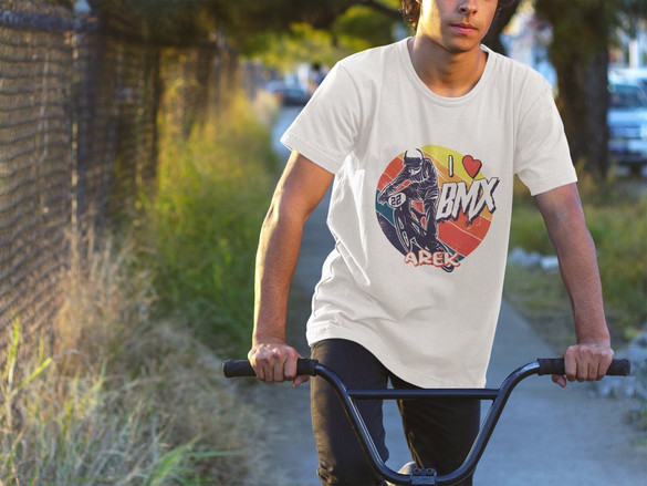 Koszulka dla Rowerzysty I love BMX + Twoje imię!