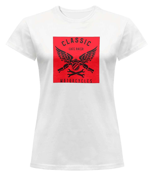 Bluzka damska z naszywką Cafe racer