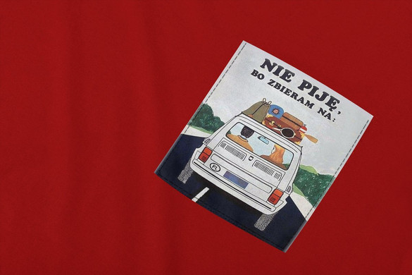 Koszulka z kieszonką ZBIERAM NA MALUCHA