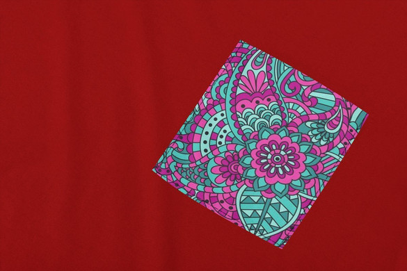 Koszulka z kieszonką WZORY MANDALA 02