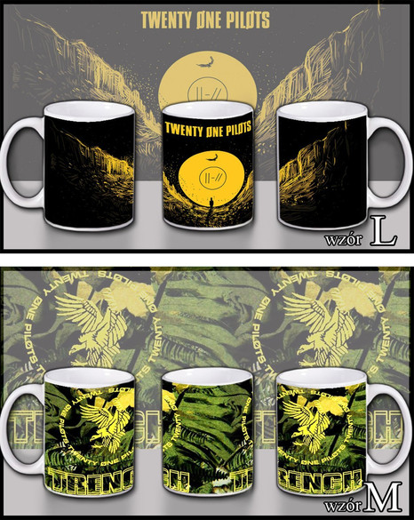 KUBEK 21 TWENTY ONE PILOTS WZORY + IMIĘ