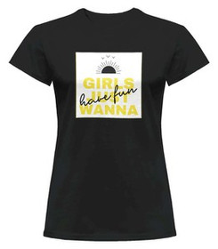 Bluzka damska z naszywką Girls just wanna …