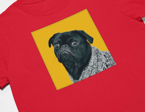 Koszulka z naszywką Pug