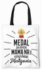 Torba na ramię MEDAL Z BYCIE MAMĄ NR 1 + IMIĘ