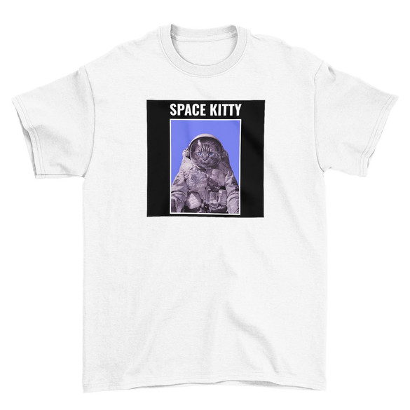 Koszulka z naszywką Space kitty
