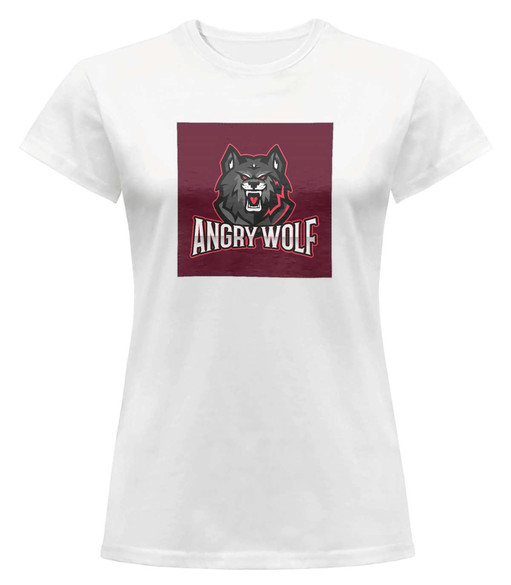 Bluzka damska z naszywką Angry Wolf