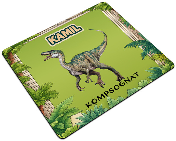 Podkładka Dinozaury Kompsognat – personalizowany prezent 24x19cm