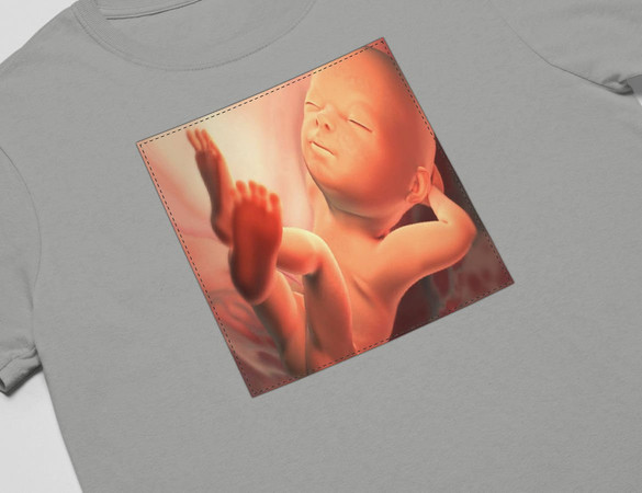 Koszulka z naszywką Płód 01