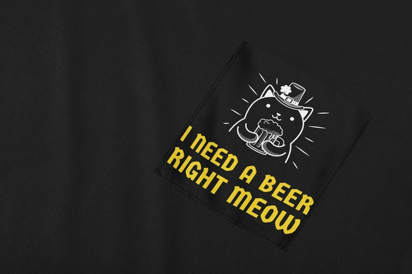 Koszulka z kieszonką I NEED A BEER