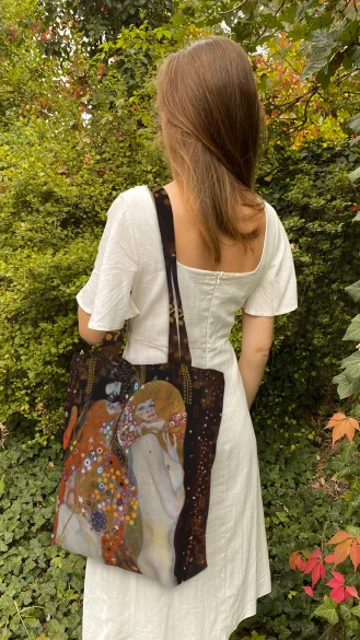 Torba na ramię shopper Węże Wodne II Gustav Klimt