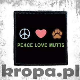 Naszywka  PEACE, LOVE, MUTTS 02
