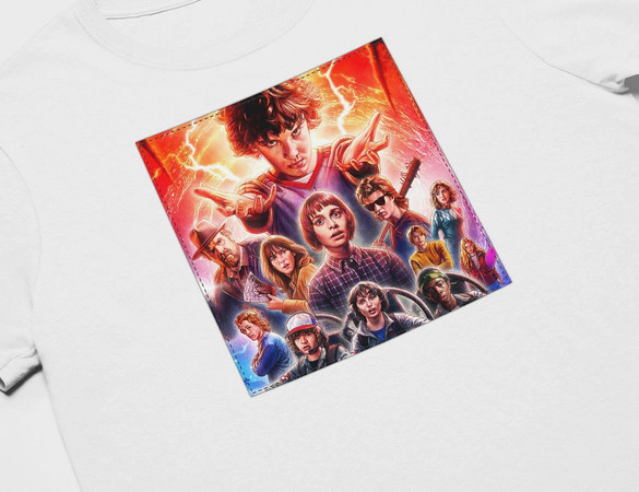 Koszulka z naszywką Stranger Things squad 2