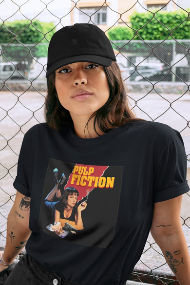 Koszulka z naszywką Pulp Fiction Poster