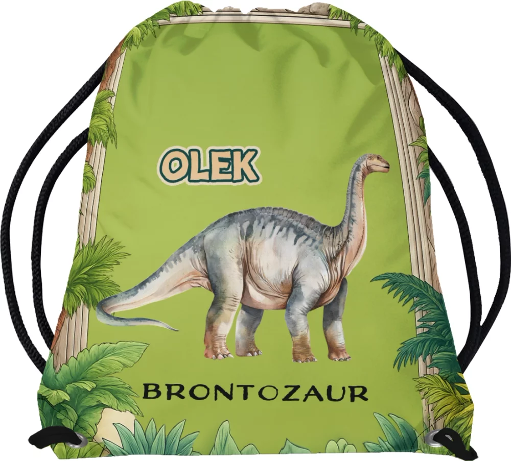 Worek Dinozaury Brontozaur z imieniem na zamówienie