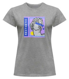 Bluzka damska z naszywką Aesthetic