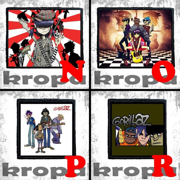 Naszywka GORILLAZ 8 X 8 cm Dużo Wzorów!