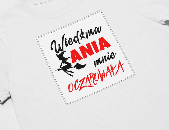 Koszulka z naszywką na Walentynki TWÓJ NAPIS