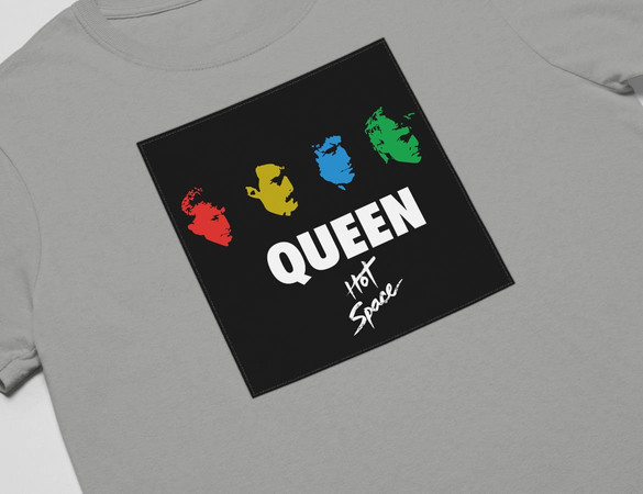 Koszulka z naszywką Queen Hot Space 02