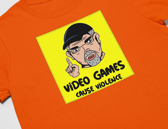 Koszulka z naszywką Video games...