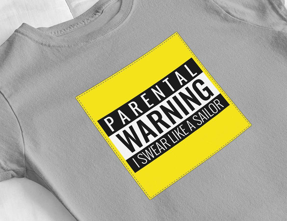 Bluzka damska z naszywką I swear like a sailor