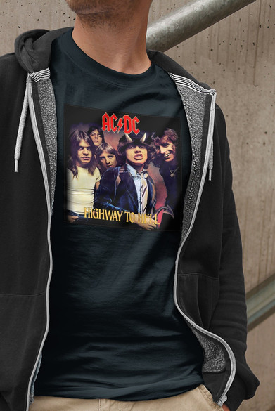 Koszulka z naszywką AC/DC Highway to..