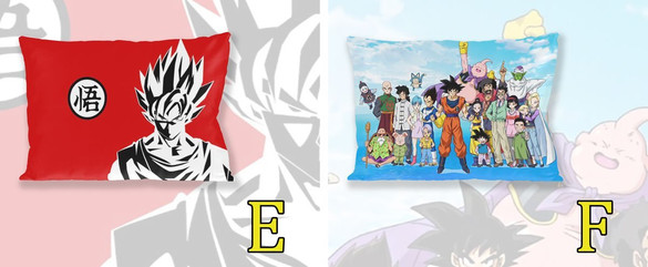 Poduszka DRAGON BALL  60x40cm WZORY