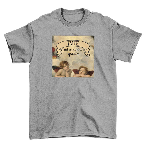 Koszulka z naszywką na Walentynki TWÓJ NAPIS