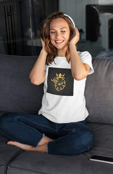 Bluzka damska z naszywką Scania logo gold