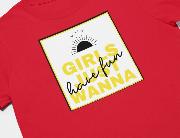 Koszulka z naszywką Girls just wanna …