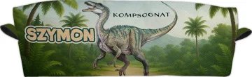 Piórnik Dinozaury Kompsognat – personalizowany prezent