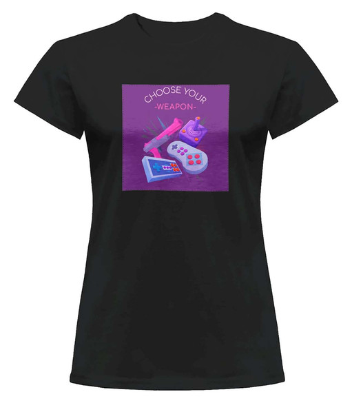 Bluzka damska z naszywką CHOOSE YOUR WEAPON