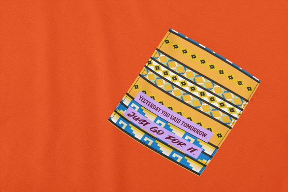 Koszulka z kieszonką JUST GO FOR IT.