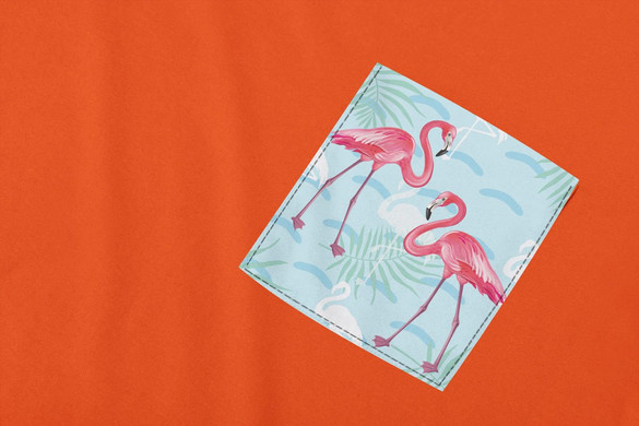 Koszulka z kieszonką FLAMINGI