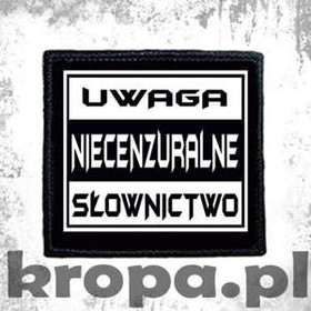Naszywka UWAGA NIECENZURALNE SŁOWNICTWO