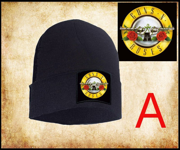 Czapka zimowa z naszywką GUNS N' ROSES