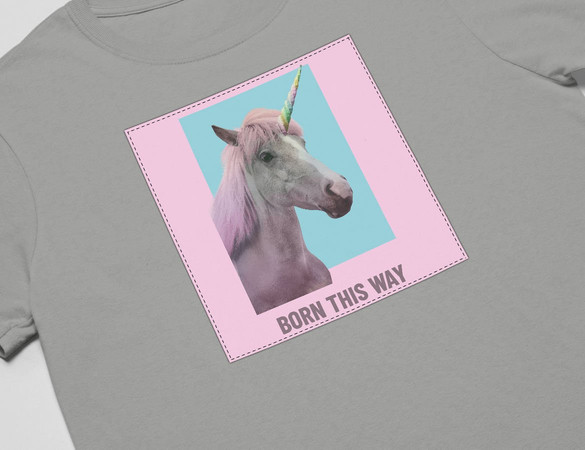 Koszulka z naszywką Born this way