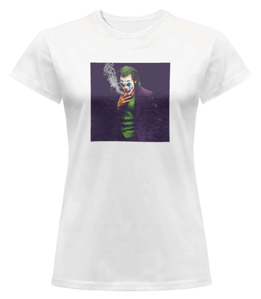 Bluzka damska z naszywką Joker Smoking
