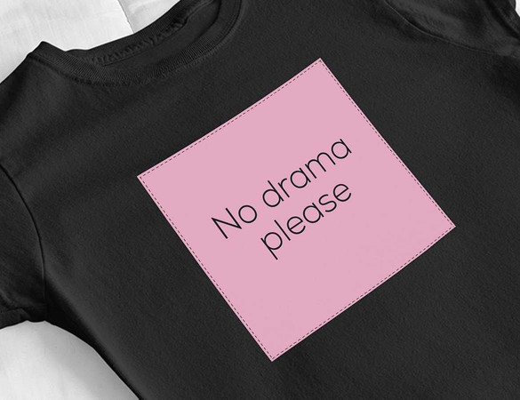 Bluzka damska z naszywką NO DRAMA PLEASE