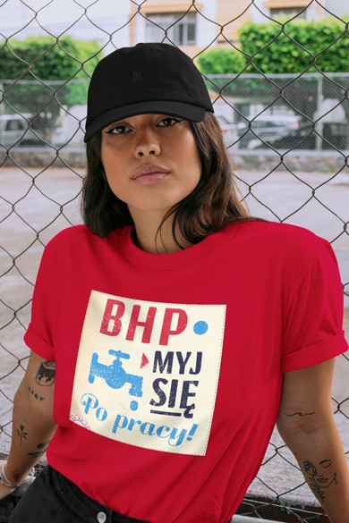 Koszulka z naszywką PRL-BHP